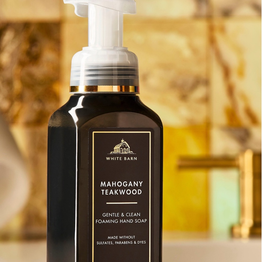 BBW Mahogany Teakwood Foaming Hand Soap - New 3pc Set - Picture 5 of 7